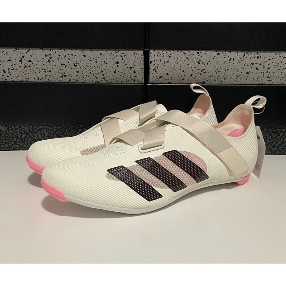Adidas Indoor Cycling Shoes GX6544 Off White Bliss Pink Black Mens 10 Womens 11